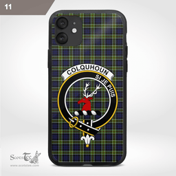 Colquhoun Clan Badge Tartan Phone Case - Tartan Scottish Crest Phone Case Scottish Plaid Tartan Plaid - ScotsTee - scotstee.com