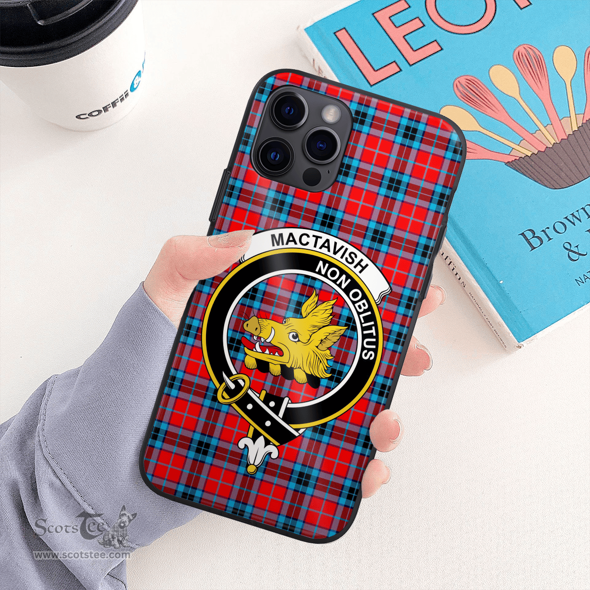 Mactavish Clan Badge Tartan Phone Case - Tartan Scottish Crest Phone Case Scottish Plaid Tartan Plaid - ScotsTee - scotstee.com