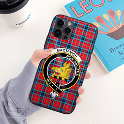 Mactavish Clan Badge Tartan Phone Case - Tartan Scottish Crest Phone Case Scottish Plaid Tartan Plaid - ScotsTee - scotstee.com