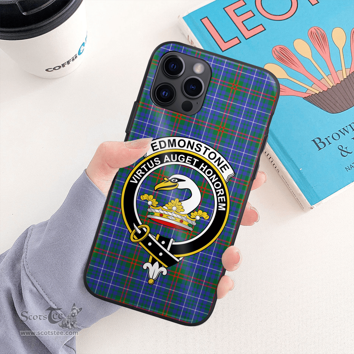 Edmonstone Of Duntreath Clan Badge Tartan Phone Case - Tartan Scottish Crest Phone Case Scottish Plaid Tartan Plaid - ScotsTee - scotstee.com