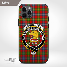 Forrester Clan Badge Tartan Phone Case - Tartan Scottish Crest Phone Case Scottish Plaid Tartan Plaid - ScotsTee - scotstee.com