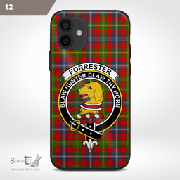 Forrester Clan Badge Tartan Phone Case - Tartan Scottish Crest Phone Case Scottish Plaid Tartan Plaid - ScotsTee - scotstee.com