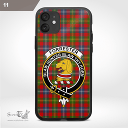 Forrester Clan Badge Tartan Phone Case - Tartan Scottish Crest Phone Case Scottish Plaid Tartan Plaid - ScotsTee - scotstee.com