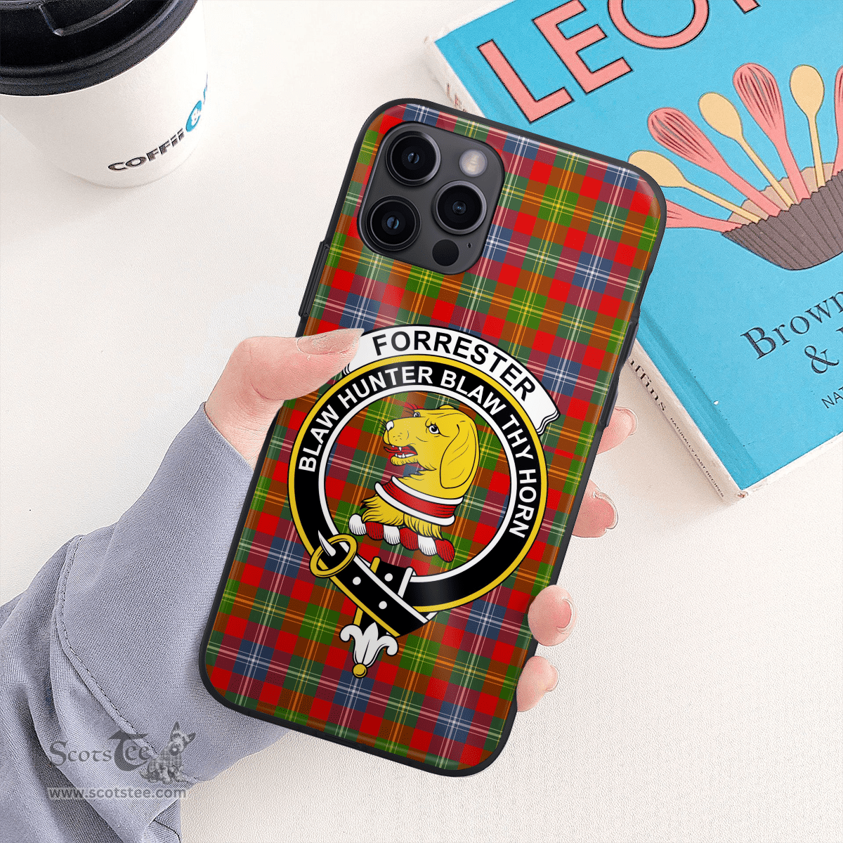 Forrester Clan Badge Tartan Phone Case - Tartan Scottish Crest Phone Case Scottish Plaid Tartan Plaid - ScotsTee - scotstee.com