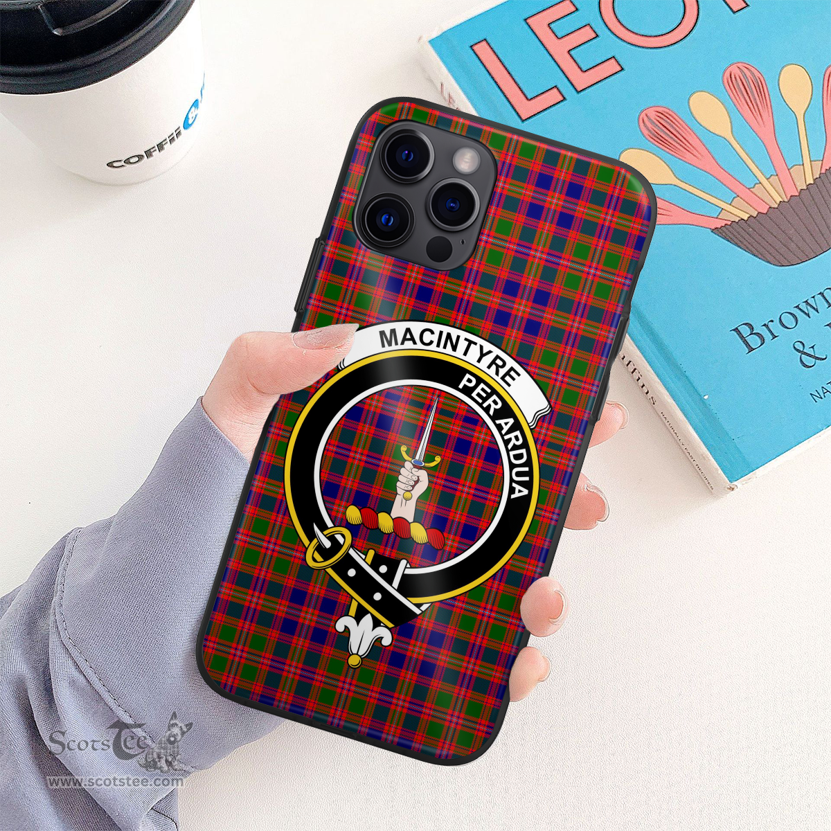 Macintyre Clan Badge Tartan Phone Case - Tartan Scottish Crest Phone Case Scottish Plaid Tartan Plaid - ScotsTee - scotstee.com