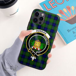 Dundas Clan Badge Tartan Phone Case - Tartan Scottish Crest Phone Case Scottish Plaid Tartan Plaid - ScotsTee - scotstee.com