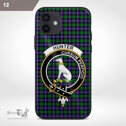 Hunter Clan Badge Tartan Phone Case - Tartan Scottish Crest Phone Case Scottish Plaid Tartan Plaid - ScotsTee - scotstee.com