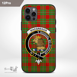 Macgregor Clan Badge Tartan Phone Case - Tartan Scottish Crest Phone Case Scottish Plaid Tartan Plaid - ScotsTee - scotstee.com