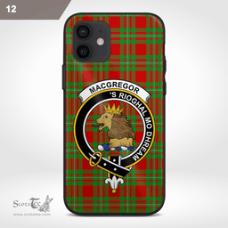 Macgregor Clan Badge Tartan Phone Case - Tartan Scottish Crest Phone Case Scottish Plaid Tartan Plaid - ScotsTee - scotstee.com