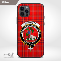 Burnett Clan Badge Tartan Phone Case - Tartan Scottish Crest Phone Case Scottish Plaid Tartan Plaid - ScotsTee - scotstee.com
