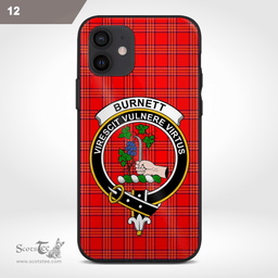 Burnett Clan Badge Tartan Phone Case - Tartan Scottish Crest Phone Case Scottish Plaid Tartan Plaid - ScotsTee - scotstee.com