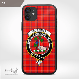 Burnett Clan Badge Tartan Phone Case - Tartan Scottish Crest Phone Case Scottish Plaid Tartan Plaid - ScotsTee - scotstee.com