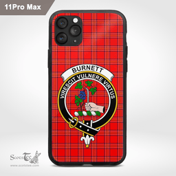 Burnett Clan Badge Tartan Phone Case - Tartan Scottish Crest Phone Case Scottish Plaid Tartan Plaid - ScotsTee - scotstee.com