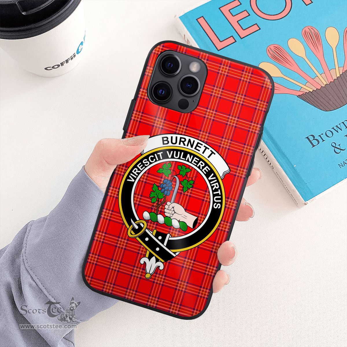 Burnett Clan Badge Tartan Phone Case - Tartan Scottish Crest Phone Case Scottish Plaid Tartan Plaid - ScotsTee - scotstee.com