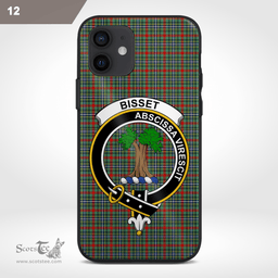 Bisset Clan Badge Tartan Phone Case - Tartan Scottish Crest Phone Case Scottish Plaid Tartan Plaid - ScotsTee - scotstee.com