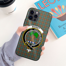 Bisset Clan Badge Tartan Phone Case - Tartan Scottish Crest Phone Case Scottish Plaid Tartan Plaid - ScotsTee - scotstee.com