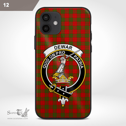Dewar Clan Badge Tartan Phone Case - Tartan Scottish Crest Phone Case Scottish Plaid Tartan Plaid - ScotsTee - scotstee.com