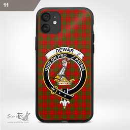 Dewar Clan Badge Tartan Phone Case - Tartan Scottish Crest Phone Case Scottish Plaid Tartan Plaid - ScotsTee - scotstee.com
