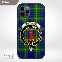 Maitland Clan Badge Tartan Phone Case - Tartan Scottish Crest Phone Case Scottish Plaid Tartan Plaid - ScotsTee - scotstee.com