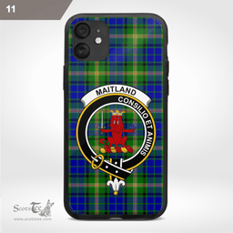 Maitland Clan Badge Tartan Phone Case - Tartan Scottish Crest Phone Case Scottish Plaid Tartan Plaid - ScotsTee - scotstee.com