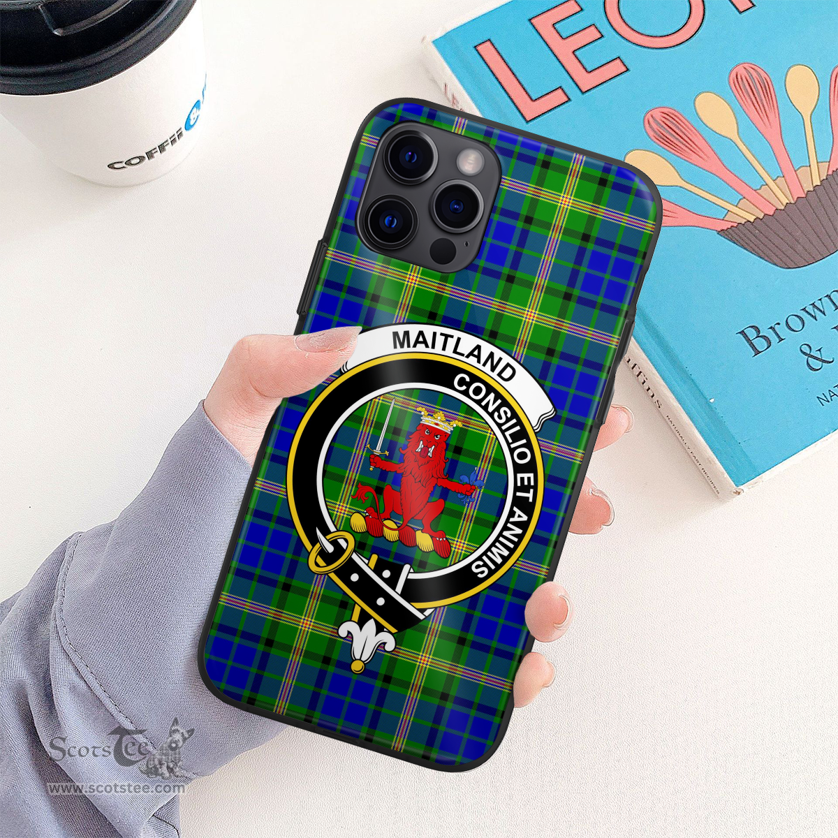 Maitland Clan Badge Tartan Phone Case - Tartan Scottish Crest Phone Case Scottish Plaid Tartan Plaid - ScotsTee - scotstee.com