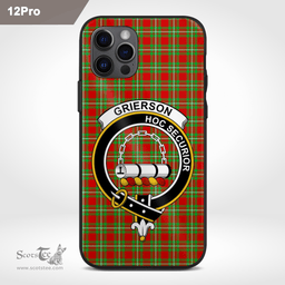 Grierson Clan Badge Tartan Phone Case - Tartan Scottish Crest Phone Case Scottish Plaid Tartan Plaid - ScotsTee - scotstee.com