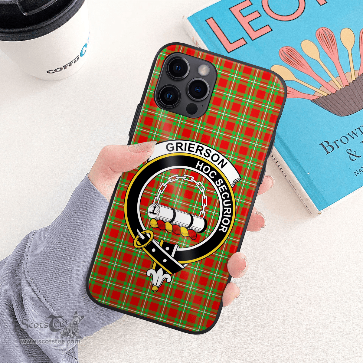 Grierson Clan Badge Tartan Phone Case - Tartan Scottish Crest Phone Case Scottish Plaid Tartan Plaid - ScotsTee - scotstee.com