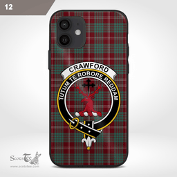 Crawford Clan Badge Tartan Phone Case - Tartan Scottish Crest Phone Case Scottish Plaid Tartan Plaid - ScotsTee - scotstee.com