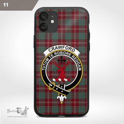 Crawford Clan Badge Tartan Phone Case - Tartan Scottish Crest Phone Case Scottish Plaid Tartan Plaid - ScotsTee - scotstee.com