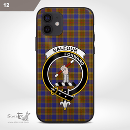 Balfour Clan Badge Tartan Phone Case - Tartan Scottish Crest Phone Case Scottish Plaid Tartan Plaid - ScotsTee - scotstee.com