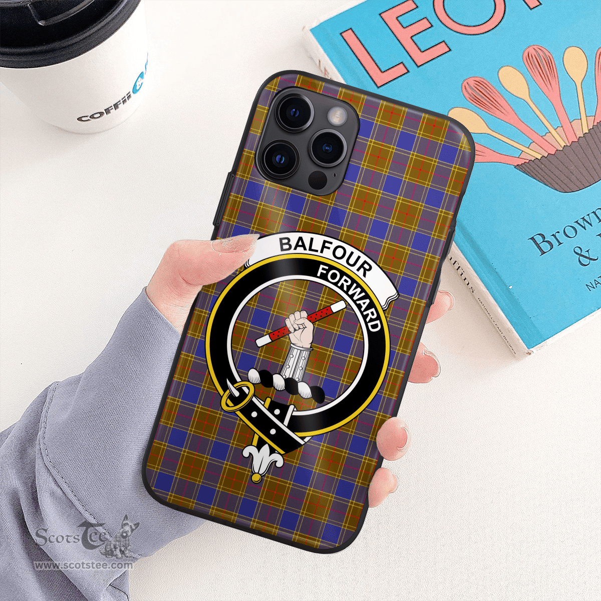 Balfour Clan Badge Tartan Phone Case - Tartan Scottish Crest Phone Case Scottish Plaid Tartan Plaid - ScotsTee - scotstee.com
