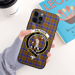 Balfour Clan Badge Tartan Phone Case - Tartan Scottish Crest Phone Case Scottish Plaid Tartan Plaid - ScotsTee - scotstee.com