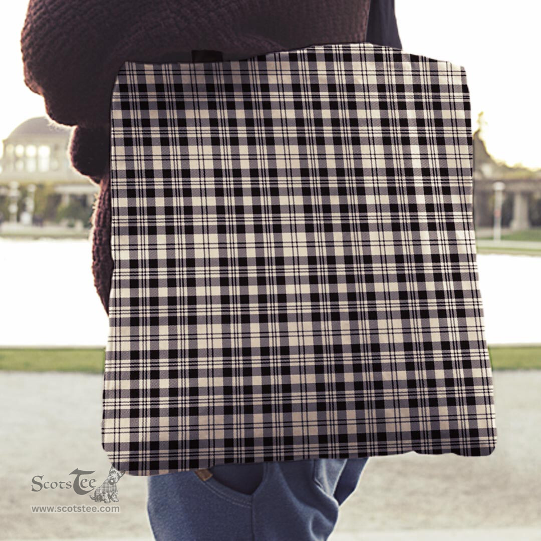 Scottish Scott Black & White Ancient Clan Tartan Tote Bag - Classic