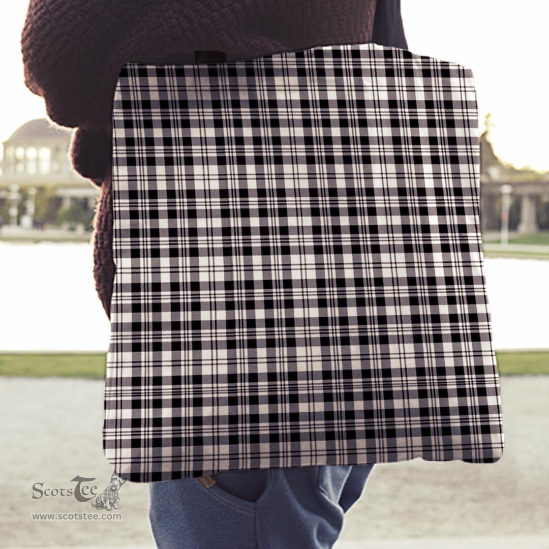 Scottish Scott Black & White Modern Clan Tartan Tote Bag - Classic