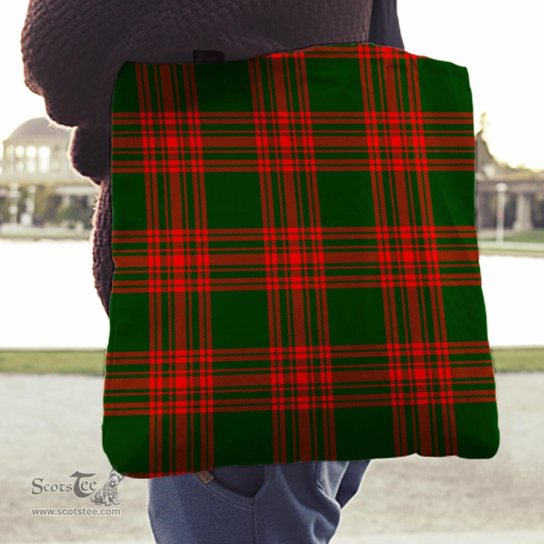 Scottish Menzies Green Modern Clan Tartan Tote Bag - Classic