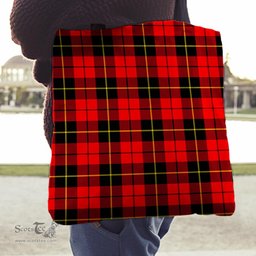 Scottish Wallace Hunting - Red Clan Tartan Tote Bag - Classic