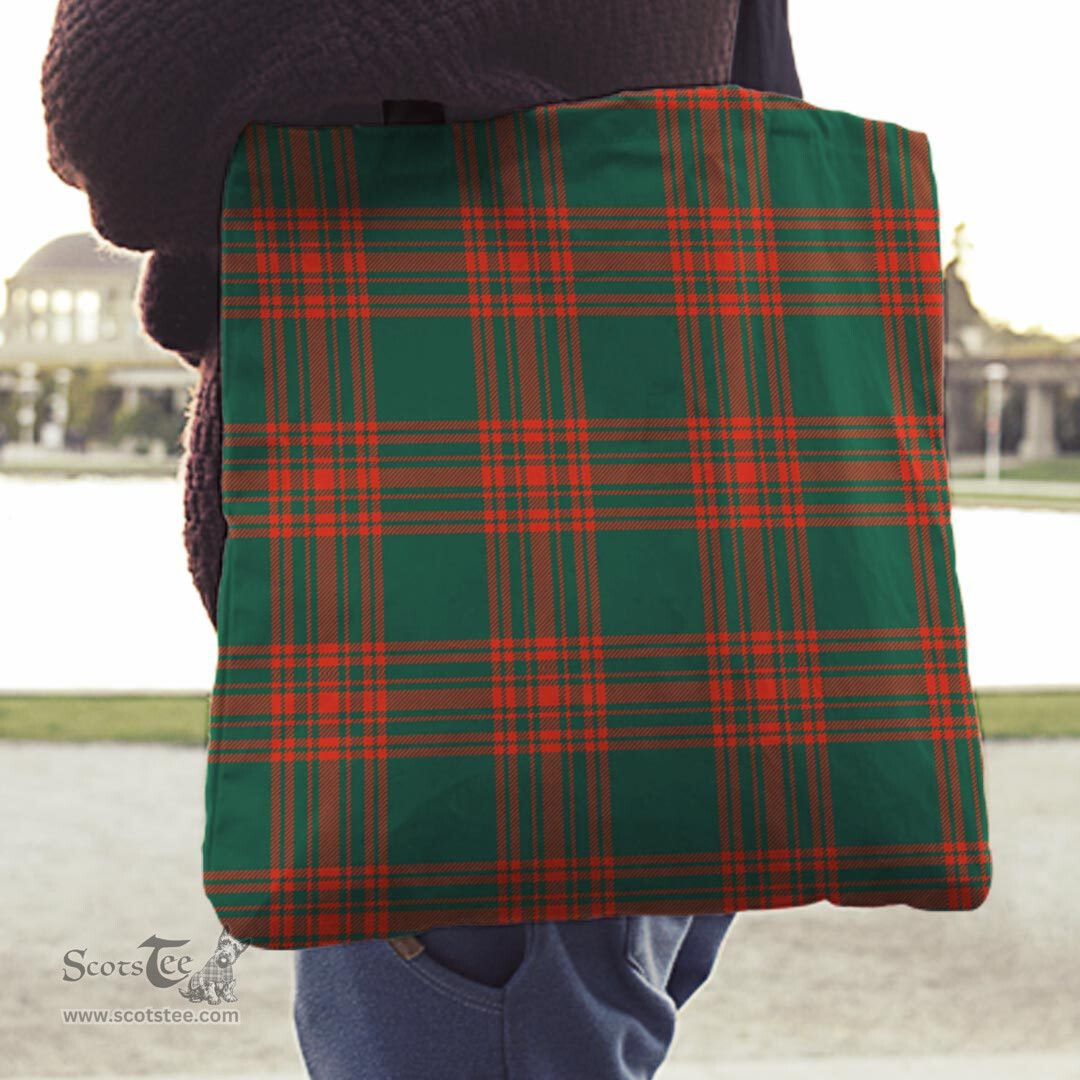 Scottish Menzies Green Ancient Clan Tartan Tote Bag - Classic