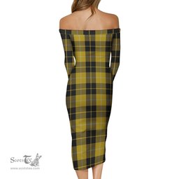 Barclay Dress Tartan Off Shoulder Lady Dress Tartan Plaid Long Dress - ScotsTee Shop