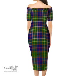 Arnott Tartan Off Shoulder Lady Dress Tartan Plaid Long Dress - ScotsTee Shop