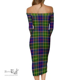 Arnott Tartan Off Shoulder Lady Dress Tartan Plaid Long Dress - ScotsTee Shop
