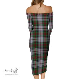 MacDuff Dress Tartan Off Shoulder Lady Dress Tartan Plaid Long Dress - ScotsTee Shop