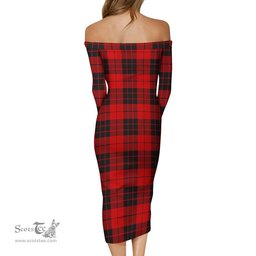 MacLeod of Raasay Tartan Off Shoulder Lady Dress Tartan Plaid Long Dress - ScotsTee Shop