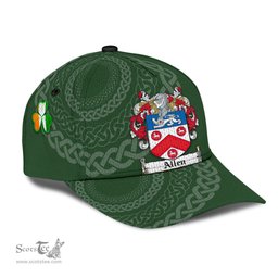 Irish Allen Coat Of Arms Dublinarms - Irish Family Crest St Patrick's Day Irish Cap