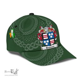 Irish Bennett Coat Of Arms - Irish Family Crest St Patrick's Day Irish Cap