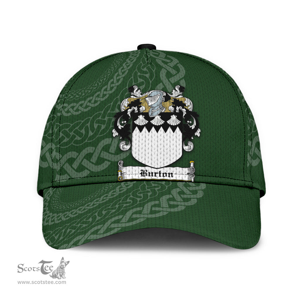 Irish Burton Coat Of Arms - Irish Family Crest St Patrick's Day Irish Cap