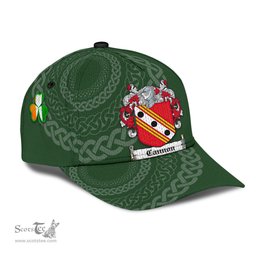 Irish Cannon Coat Of Arms - Irish Family Crest St Patrick's Day Irish Cap
