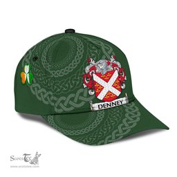 Irish Denney Coat Of Arms - Irish Family Crest St Patrick's Day Irish Cap
