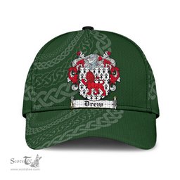 Irish Drew Coat Of Arms - Irish Family Crest St Patrick's Day Irish Cap