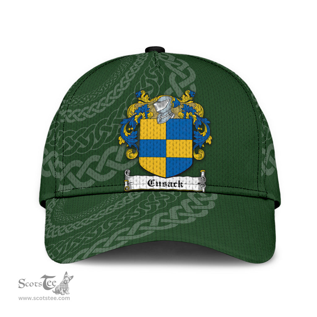 Irish Cusack Coat Of Arms - Irish Family Crest St Patrick's Day Irish Cap