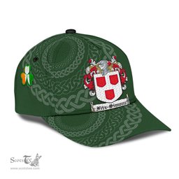 Irish Fitzsimons Coat Of Arms - Irish Family Crest St Patrick's Day Irish Cap